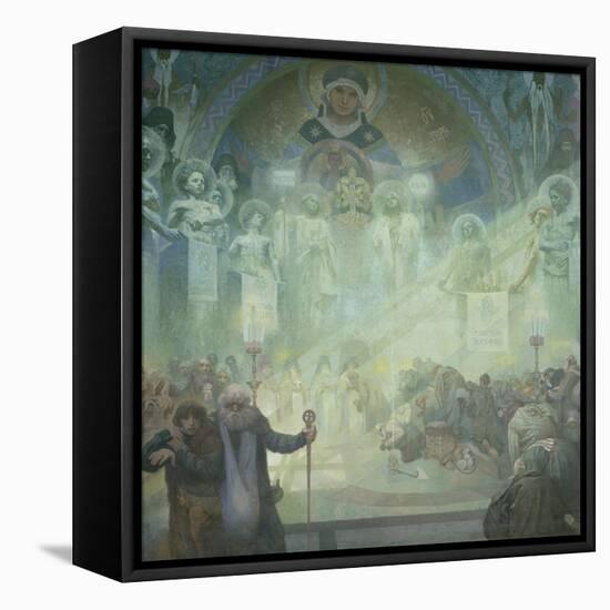 The Slav Epic: Holy Mount Athos, 1928-Alphonse Mucha-Framed Stretched Canvas