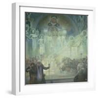 The Slav Epic: Holy Mount Athos, 1928-Alphonse Mucha-Framed Giclee Print