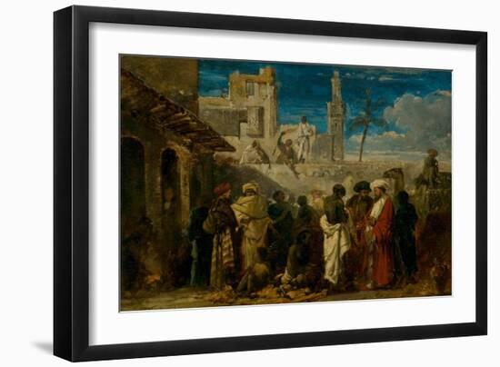 The Slave Market, Cairo, 1840 (Oil on Panel)-William James Muller-Framed Giclee Print