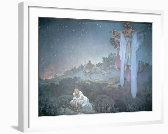 The Slavs in their Original Homeland, from the 'Slav Epic' 1912-Alphonse Mucha-Framed Giclee Print