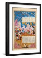 The Slaying of Siyawush (Manuscript Illumination from the Epic Shahname by Ferdows)-null-Framed Giclee Print
