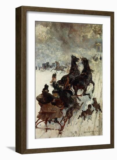 The Sled Race-Edmond Morin-Framed Giclee Print