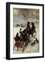 The Sled Race-Edmond Morin-Framed Giclee Print