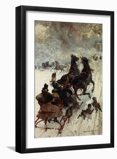 The Sled Race-Edmond Morin-Framed Giclee Print