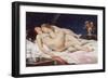 The Sleep, 1866, by Gustave Courbet, French realist painter. The painting.-Gustave Courbet-Framed Premium Giclee Print