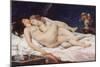 The Sleep, 1866, by Gustave Courbet, French realist painter. The painting.-Gustave Courbet-Mounted Premium Giclee Print