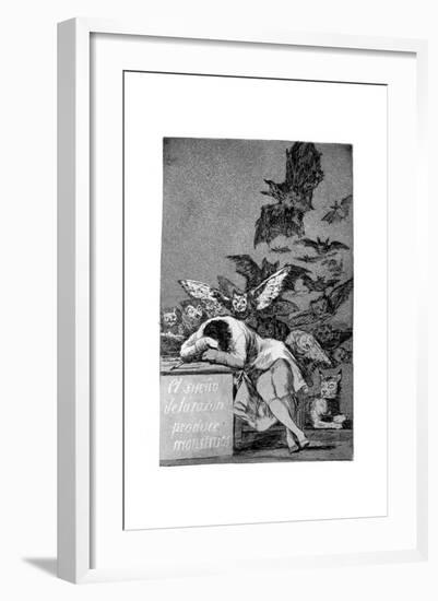 The Sleep of Reason Produces Monsters, 1799-Francisco de Goya-Framed Giclee Print