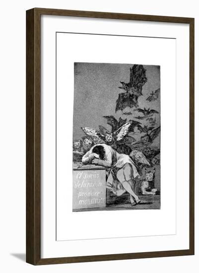 The Sleep of Reason Produces Monsters, 1799-Francisco de Goya-Framed Giclee Print