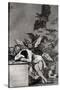 The Sleep of Reason Produces Monsters, from "Los Caprichos"-Francisco de Goya-Stretched Canvas