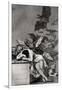 The Sleep of Reason Produces Monsters, from "Los Caprichos"-Francisco de Goya-Framed Premium Giclee Print