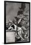 The Sleep of Reason Produces Monsters, from "Los Caprichos"-Francisco de Goya-Framed Premium Giclee Print