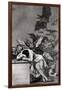 The Sleep of Reason Produces Monsters, from "Los Caprichos"-Francisco de Goya-Framed Giclee Print