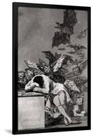 The Sleep of Reason Produces Monsters, from "Los Caprichos"-Francisco de Goya-Framed Giclee Print