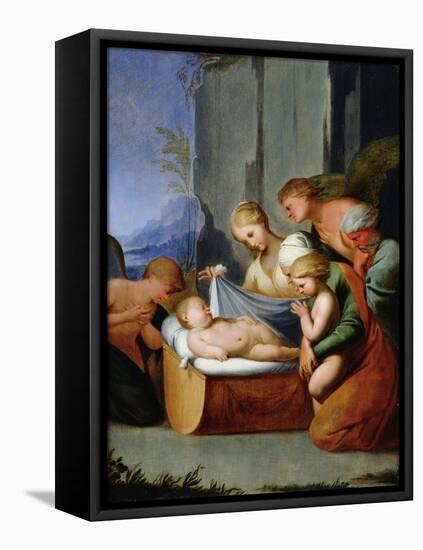 The Sleep of the Infant Jesus (Oil on Wood)-Lubin Baugin-Framed Stretched Canvas