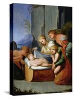 The Sleep of the Infant Jesus (Oil on Wood)-Lubin Baugin-Stretched Canvas