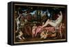 The Sleep of Venus Painting by Annibale Carracci or Annibal Carrache (1560-1609) 1602 Sun. 1,9X3,28-Annibale Carracci-Framed Stretched Canvas