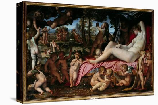 The Sleep of Venus Painting by Annibale Carracci or Annibal Carrache (1560-1609) 1602 Sun. 1,9X3,28-Annibale Carracci-Stretched Canvas