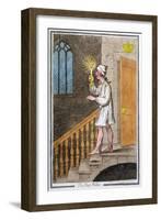 The Sleep-Walker, Published by Hannah Humphrey in 1795 (Hand-Coloured Etching0-James Gillray-Framed Giclee Print