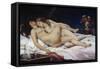 The Sleepers also known as the Sleep (Le Sommeil) by Gustave Courbet-null-Framed Stretched Canvas