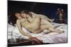 The Sleepers also known as the Sleep (Le Sommeil) by Gustave Courbet-null-Mounted Giclee Print