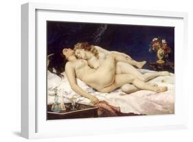 The Sleepers (Le Sommei)-Gustave Courbet-Framed Giclee Print