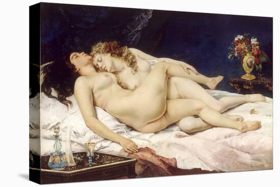 The Sleepers (Le Sommei)-Gustave Courbet-Stretched Canvas