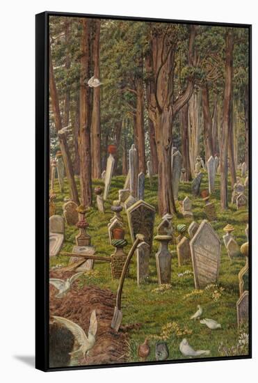 The Sleeping City: the Cemetery of Pera, Constantinople, 1856 - 1888-William Holman Hunt-Framed Stretched Canvas