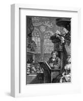 The Sleeping Congregation, 1736-William Hogarth-Framed Giclee Print