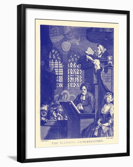 The Sleeping Congregation-William Hogarth-Framed Giclee Print