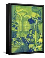 The Sleeping Congregation-William Hogarth-Framed Stretched Canvas