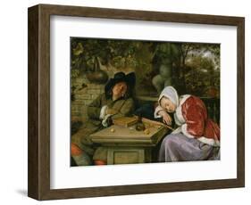 The Sleeping Couple, C.1658-60-Jan Havicksz Steen-Framed Giclee Print