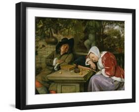 The Sleeping Couple, C.1658-60-Jan Havicksz Steen-Framed Giclee Print