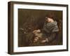 The Sleeping Embroiderer, 1853-Gustave Courbet-Framed Giclee Print