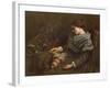 The Sleeping Embroiderer, 1853-Gustave Courbet-Framed Giclee Print