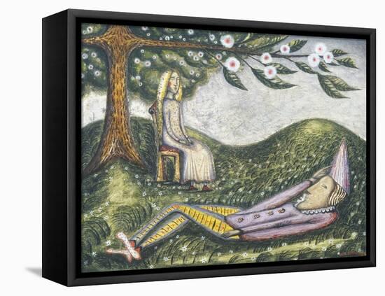 The Sleeping Fool-Cecil Collins-Framed Stretched Canvas