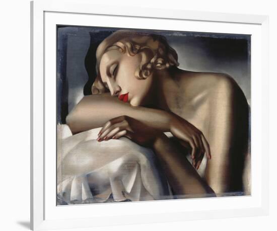 The Sleeping Girl-Tamara de Lempicka-Framed Giclee Print