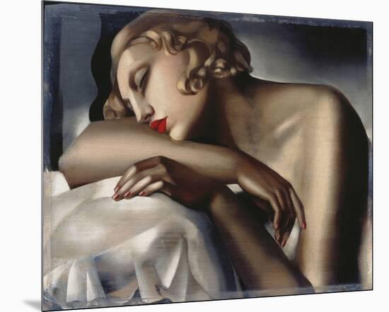 The Sleeping Girl-Tamara de Lempicka-Mounted Giclee Print