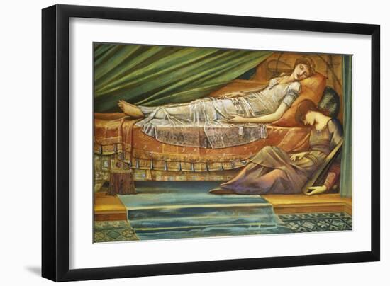 The Sleeping Princess, C.1886-88-Edward Burne-Jones-Framed Giclee Print