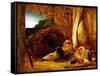 The Sleeping Shepherd, 1834-Samuel Palmer-Framed Stretched Canvas