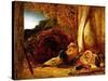 The Sleeping Shepherd, 1834-Samuel Palmer-Stretched Canvas