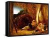 The Sleeping Shepherd, 1834-Samuel Palmer-Framed Stretched Canvas