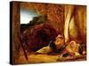 The Sleeping Shepherd, 1834-Samuel Palmer-Stretched Canvas