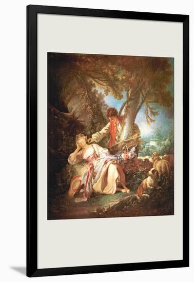 The Sleeping Shepherdess-Francois Boucher-Framed Art Print