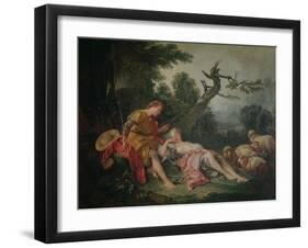 The Sleeping Shepherdess-Francois Boucher-Framed Giclee Print