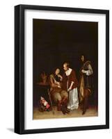 The Sleeping Soldier, C.1656-57-Gerard ter Borch-Framed Giclee Print