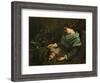 The Sleeping Spinner, 1853-Gustave Courbet-Framed Giclee Print