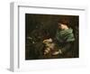 The Sleeping Spinner, 1853-Gustave Courbet-Framed Premium Giclee Print