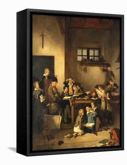 The Sleeping Teacher-Joseph Beaume-Framed Stretched Canvas