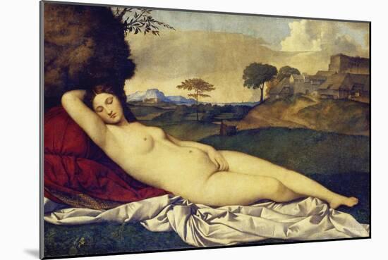 The Sleeping Venus, about 1510-Giorgio da Castelfranco, called Giorgione-Mounted Giclee Print