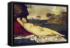 The Sleeping Venus, about 1510-Giorgio da Castelfranco, called Giorgione-Framed Stretched Canvas